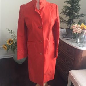 Tory Burch orange cotton trench coat